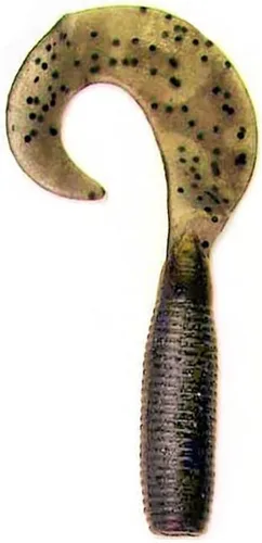 Miniatura 7 de Yamamoto Señuelos de pesca de plástico suave de 5 pulgadas con acción de rizado de cola – 20 unidades HUMO CON ESCOPA NEGRA GRANDE (20 PACK)
