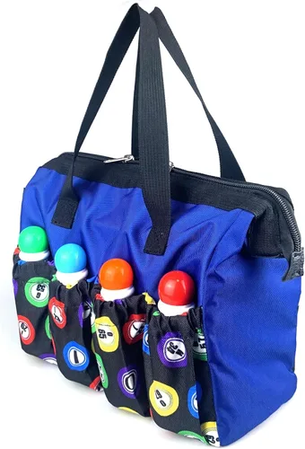 Bolsas de Bingo Dauber con 8 bolsillos, gran capacidad, estuche de transporte de viaje con cremallera/bolsa de maquillaje, amantes de los juegos de