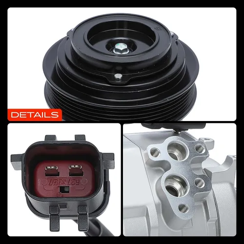 Miniatura 9 de A-Premium Compresor de A/C con embrague compatible con Chrysler 300 2007-2010, Dodge Charger Challenger 2009-2010, Magnum 2007-2008, 3.5L 4.0L