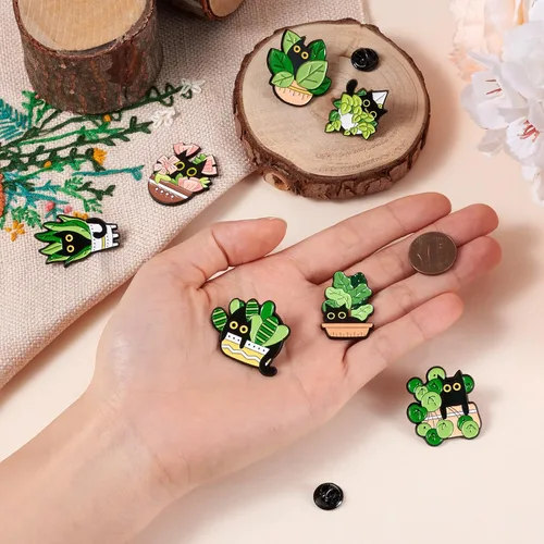 Miniatura 33 de Pandahall - Broches esmaltados de aleación con varios temas, broche de solapa, juego de pines esmaltados