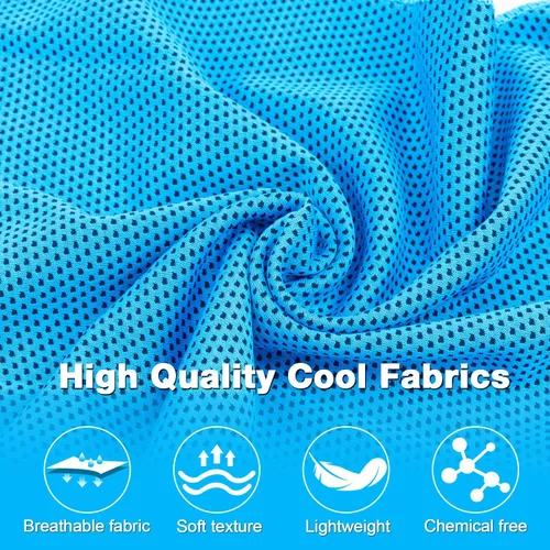 Miniatura 3 de MENOLY Paquete de 10 toallas refrescantes, 40 x 12 pulgadas, toallas refrescantes para cuello y cara con bolsas de transporte transpirables, trapos