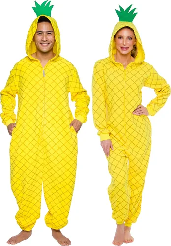 Funziez! Mameluco delgado de piña y aguacate para adultos, disfraz de Halloween para alimentos, traje de cosplay de una pieza para adultos, mujeres