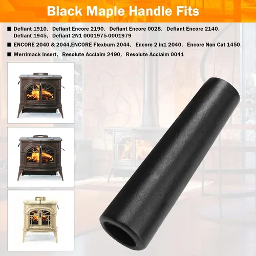 Miniatura 3 de 1600664 Reemplazo de mango de estufa de madera para chimenea Vermont Castings, apto para montaje de mango de madera Fallaway para piezas de repuesto