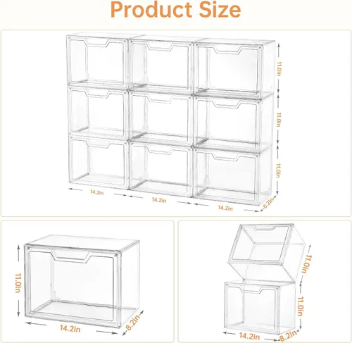 Miniatura 16 de Organizador de bolso para armario, vitrina de acrílico transparente para organizador de bolso, caja de almacenamiento de monedero con puerta
