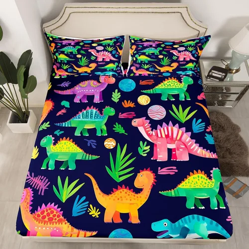 Miniatura 9 de Erosebridal Monster Bedding - Juego de sábanas de tamaño individual con diseño de dragón mágico para niños y hombres, juego de cama ajustable