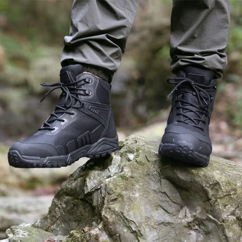 Miniatura 9 de FREE SOLDIER Mens Waterproof Hiking Boots Lightweight Work Boots Military Tactical Boots Durable Combat Boots