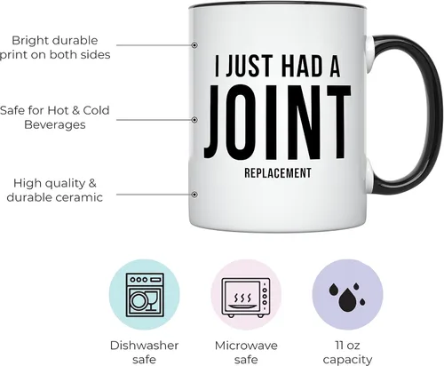 Miniatura 2 de YouNique Designs I Just Had a Joint - Taza de café de repuesto, 11 onzas, regalos de reemplazo de cadera, reemplazo de rodilla, recuperación