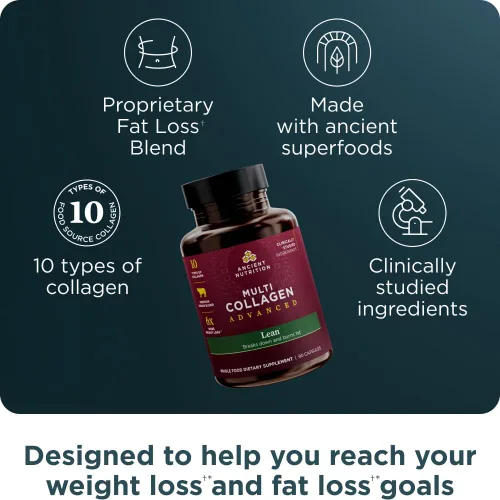 Miniatura 2 de Ancient Nutrition Multi Collagen Advanced Lean Powder, 25 porciones + cápsulas magras avanzadas de colágeno múltiple, 90