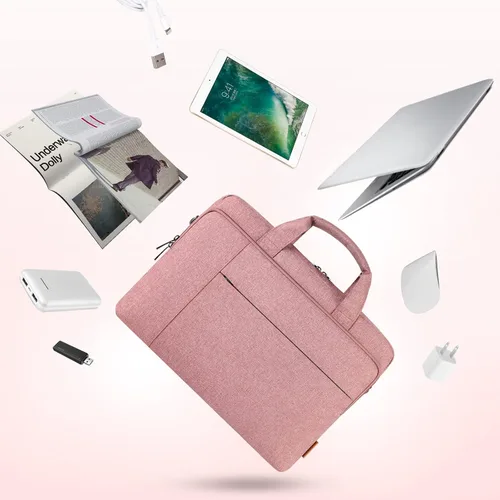 Miniatura 3 de DOMISO Bolsa de mano para laptop de negocios de 14 pulgadas, fundas protectoras para computadoras portátiles, maletín de computadora de trabajo