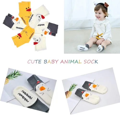 Miniatura 4 de Calcetines de bebé con agarre antideslizantes para niñas y niños pequeños, calcetines de algodón para tobillo