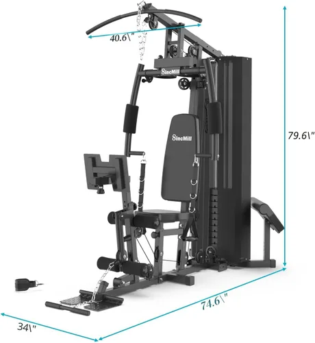 Miniatura 5 de SincMill Gimnasio en Casa Multifuncional Equipo de Entrenamiento de Cuerpo Completo para Ejercicio y Fitness en Casa