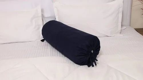 Miniatura 7 de Saffron HANDICRAFTS - Funda de almohada de algodón, con cierre de cuerda, fácil de quitar, lavable, 8 pulgadas de diámetro, 24 pulgadas de largo