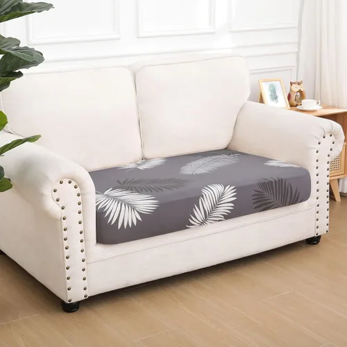 Miniatura 7 de hyha Fundas de cojín para sofá de exteriores con impresión, fundas florales lavables para muebles de patio, exteriores, funda de repuesto para Gris