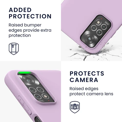 Miniatura 3 de kwmobile Funda compatible con Xiaomi Redmi Note 11 / Note 11S - Funda protectora de silicona TPU suave y delgada - Malva