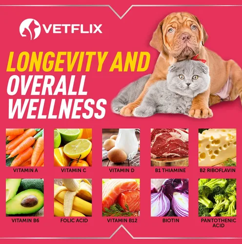Miniatura 6 de Vitaminas para mascotas 10 en 1 para perros, gatos, cachorros y gatitos – Fabricado en Estados Unidos – Suplemento multivitamínico y glucosamina