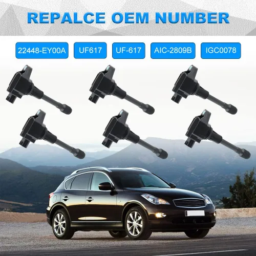 Miniatura 3 de JDMON Bobinas de encendido de repuesto para Infiniti G37 M37 Q50 Q60 QX50 QX70 Nissan 370Z sustituye a 22448-EY00A UF617 UF-617 Coil Pck
