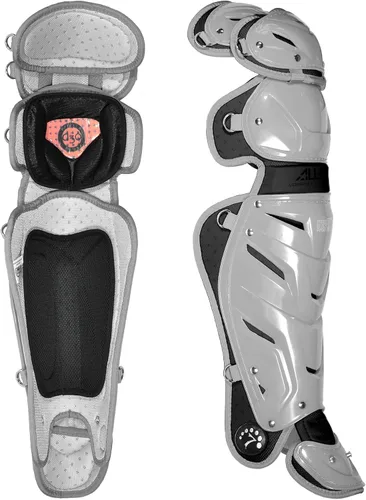 Miniatura 24 de All-Star Adult System 7 - Protector de piernas, recortado gris, corto de 15.5 pulgadas de longitud