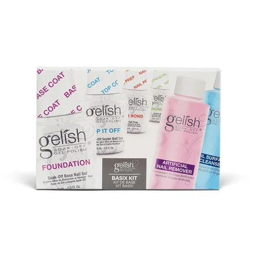 Miniatura 2 de Gelish Kit de cuidado Basix de esmalte de uñas de gel de 0.5 fl oz con pegado, base, sellador, removedor y limpiador