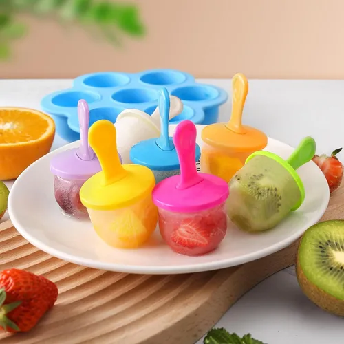 Miniatura 3 de Moldes de Silicona para Paletas, Moldes para Paletas de Hielo, Contenedor de Almacenamiento para Comida Casera, Moldes Pop DIY de Helados para Niños