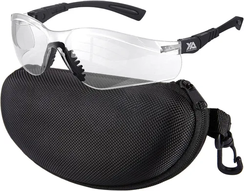 xaegistac Gafas de tiro antivaho, protección ocular para el campo de tiro, lentes de seguridad ajustables con estuche rígido con cremallera