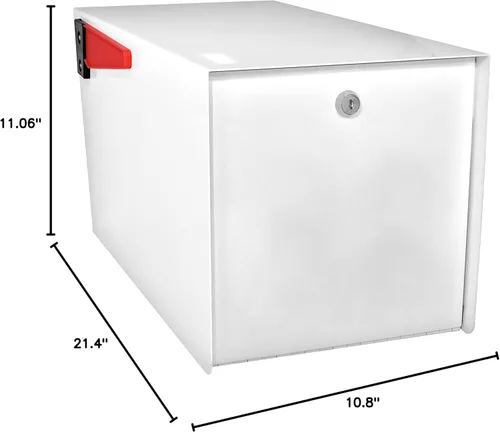 Miniatura 8 de Mail Boss 7529V Mail Manager - Buzón de seguridad con cierre de seguridad, color blanco alpino