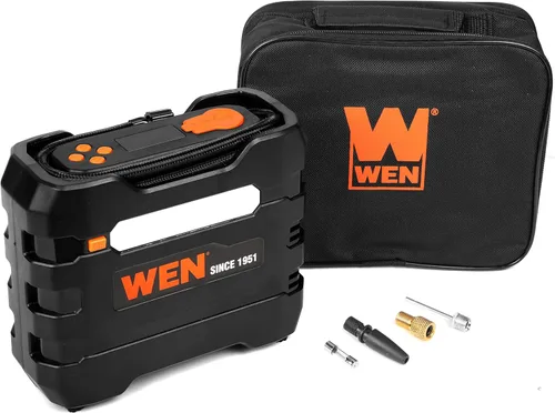 Wen Compresor de aire portátil para inflador de neumáticos, 12 V, 90 PSI con estuche de transporte (AA2225)