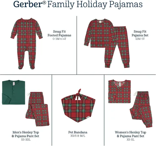 Miniatura 7 de Gerber Pijamas a juego unisex para bebés