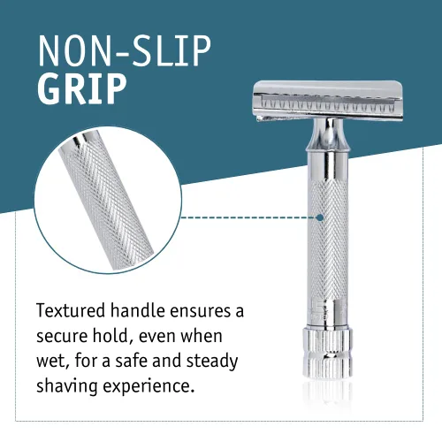Miniatura 7 de Rasuradora de seguridad Merkur-razor 37c, cromado con barra inclinada
