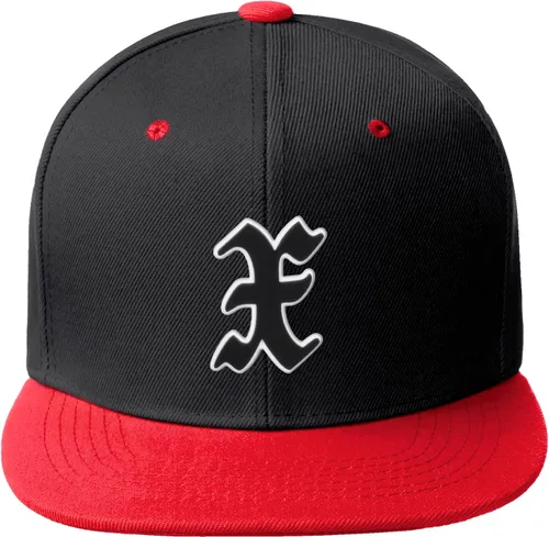 Miniatura 866 de Daxton Gorra clásica con visera de billete plano con letras del alfabeto inglés antiguo de la A a la Z