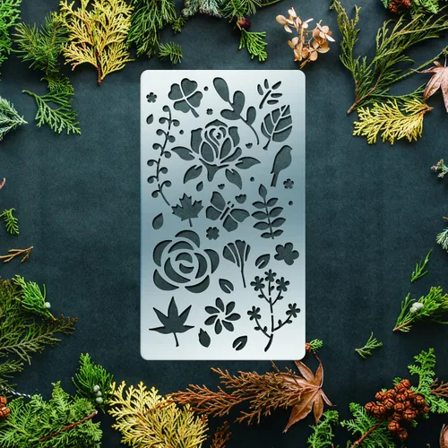 Miniatura 5 de BENECREAT 4 plantillas de metal con números del alfabeto de 4 x 7 pulgadas, plantilla de acero de 4 estilos para tallado de madera, dibujos