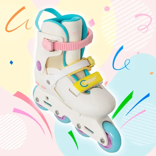 Miniatura 5 de Nattork Patines en línea para niñas, niños, adolescentes, niños de 4 a 16 años, 4 tamaños, cuchillas ajustables para cumpleaños en interiores