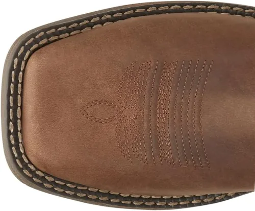 Miniatura 4 de Justin Boots Niños Niños Rush Punta Cuadrada Casual Botas Mid Calf - Marrón