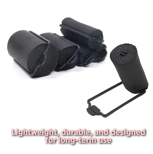Miniatura 3 de DONNA Silky Sastin Foam Roller 7/8 "(D) MEDIANO 10PCS Rizadores de pelo con clips para peluquería y peinado sin calor - NEGRO 7/8"(D) Medium