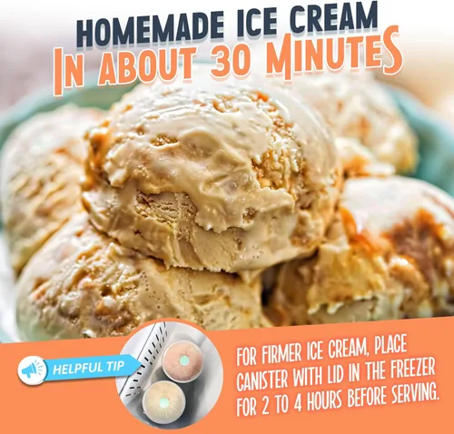 Miniatura 3 de Nostalgia Máquina Eléctrica de Helados – Estilo Salón, Máquina de Helado Suave a la Antigua Hace Yogur Congelado o Gelato en Minutos - Divertido