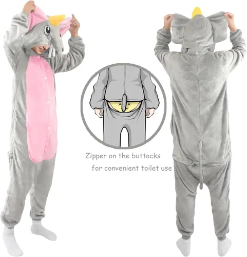 Miniatura 5 de Pijama de franela de una pieza para disfraz de Halloween, diseño de animal
