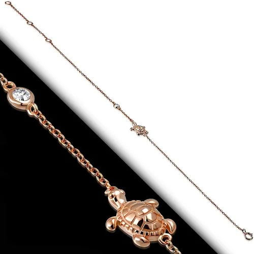 Miniatura 2 de Pulsera tobillera de plata de ley 925 con diseño de tortuga
