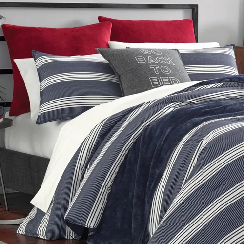 Miniatura 8 de Nautica - Juego de edredón Twin/Twin XL, ropa de cama de algodón reversible con funda a juego, peso medio para uso durante todo el año, artículos
