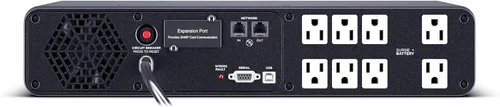 Miniatura 2 de CyberPower CP1500PFCRM2U Sistema UPS Sinewave PFC con respaldo de batería y protector contra sobretensiones, 1500VA/1000W, 8 tomas de corriente