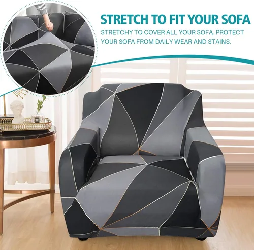 Miniatura 6 de MIFXIN Funda elástica para sofá, 1 pieza, funda elástica para sillón de 1 plaza, protector de muebles, funda elástica lavable para sala de estar