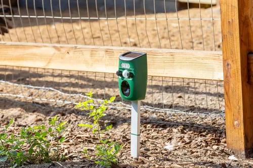 Miniatura 3 de Sonido ultrasónico y luz LED intermitente repelente de animales alimentados por energía solar, enchufable o alimentado por batería, sensibilidad