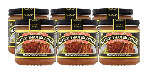 Miniatura 5 de Better Than Bouillon Base de jamón premium, hecha con jamón sazonado, base mezclable para mayor sabor, 38 porciones por frasco, tarro de 8 onzas