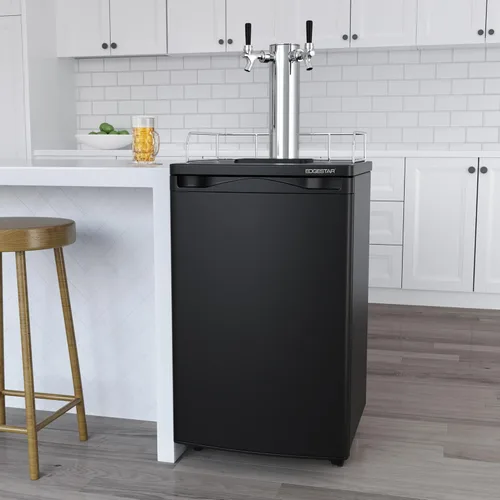 Miniatura 5 de EdgeStar KC2000SSTWIN Kegerator de tamaño completo de acero inoxidable de doble grifo y despachador de cerveza de barril - Acero inoxidable Plateado