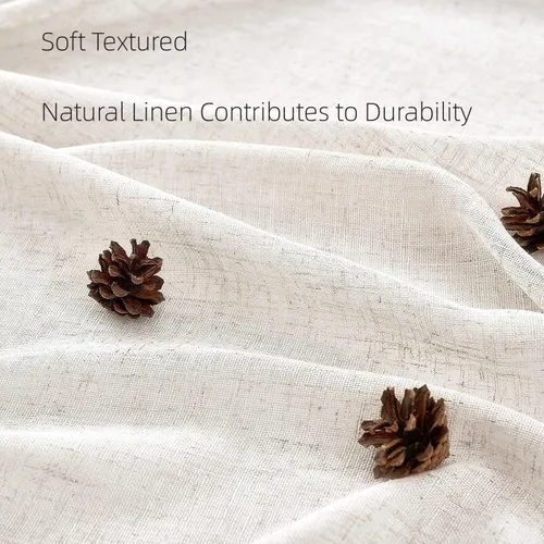 Miniatura 4 de Cortina de ducha de lino verde salvia, hojas de plantas en acuarela con decoración floral de baño, decoración de baño, juego de cortinas de ducha