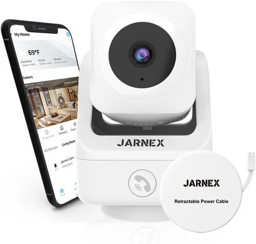 Cámara de seguridad para el hogar WiFi de 2K con inclinación panorámica 360 HD 2.4GHz, monitores para bebés/mascotas, audio de 2 vías, noche de luz