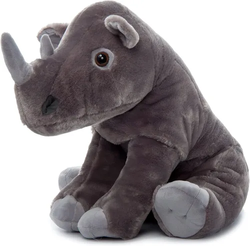Miniatura 5 de The Petting Zoo Rinoceronte de peluche, regalos para niños, animales salvajes del zoológico Onez, juguete de peluche jumbo de rinoceronte del sur