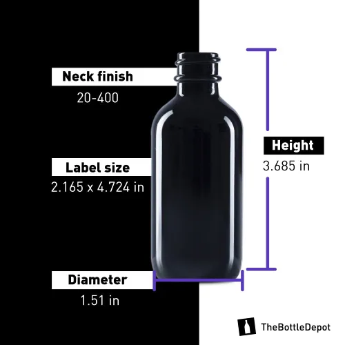 Miniatura 5 de The Bottle Depot - Botella cuentagotas de vidrio de 2 oz - Paquete de 24 - UV negro - Botellas de tintura con cuentagotas UV Negra