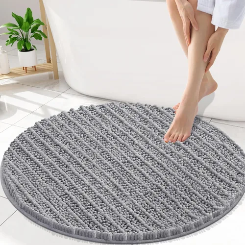 Miniatura 202 de Smiry Alfombras de Baño 24x16 pulgadas, Alfombras de Baño de Chenilla Extra Suaves y Absorbentes, Respaldo de Goma Antideslizante, Lavable a Máquina