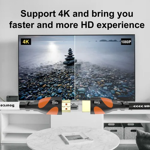 Miniatura 5 de Postta Cable HDMI de 75 pies 4K HDMI2.0 con soporte de amplificador de señal incorporado 4K (2160P), 3D, 1080P, Ethernet, retorno de audio (ARC)