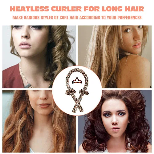 Miniatura 2 de BATOUDE Diadema de Rulos sin Calor, Cinta de Seda sin Calor, Rulos para el Cabello con Clip de Garra, Ondas Suaves Naturales Perezosas, Herramienta