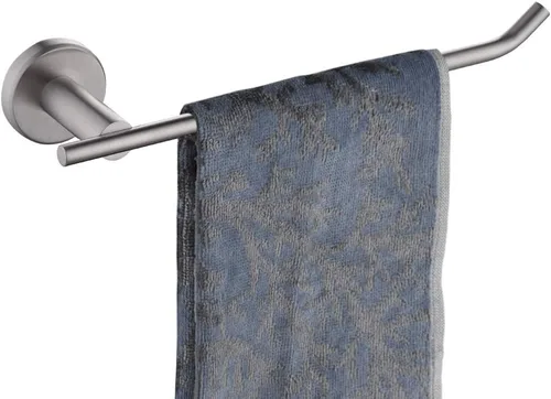 Miniatura 13 de JQK Toallero de mano negro, anillo de toalla de acero inoxidable para baño, soporte para collar de 9 pulgadas, soporte de pared negro mate, mano